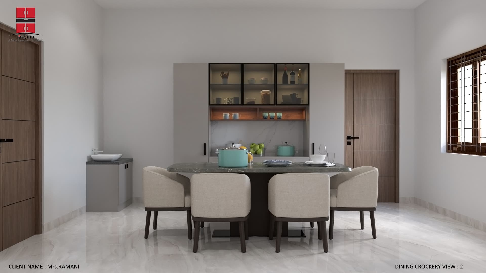 Refined residential interior designed by Orchid Interiors